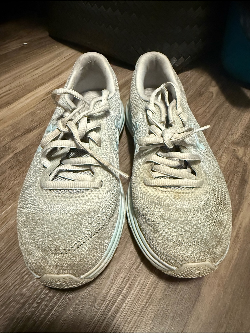 Under Armour very light blue tennis shoes